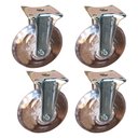 Ver imagem 1 de 4 Rodizio Rodinha Roda Fixo Gel 75mm Sem Freio Anti Risco 50kg FLAP 310 GEL Schioppa