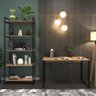 Conjunto Escritório Estilo Industrial Mesa + Estante Organizadora Luxo AJL - 1