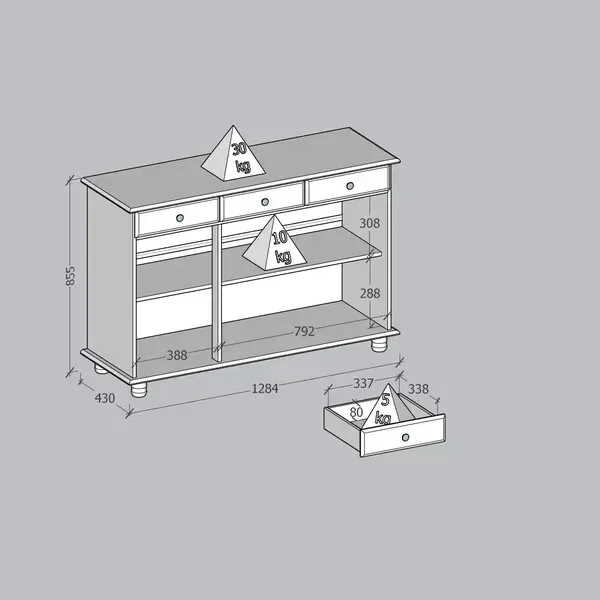 Ver imagem 4 de Balcão 3 Portas 100% Madeira Maciça Cozinha Bancada Rústica:cafe