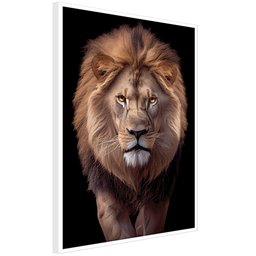 Quadro Decorativo Leão Judá Sala Quarto Moldura CxAlta 40x60 Arte na Arte Moldura Branca - 3