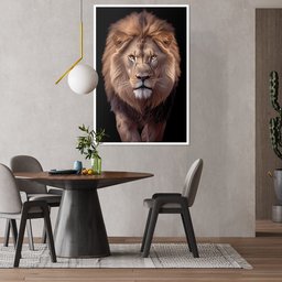Quadro Decorativo Leão Judá Sala Quarto Moldura CxAlta 40x60 Arte na Arte Moldura Branca - 10
