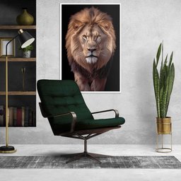 Quadro Decorativo Leão Judá Sala Quarto Moldura CxAlta 40x60 Arte na Arte Moldura Branca - 9