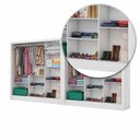 Ver imagem 7 de Closet Casal Duplo Fortaleza 6 Portas com Espelho 12 Prateleiras