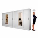 Ver imagem 4 de Closet Casal Duplo Fortaleza 6 Portas com Espelho 12 Prateleiras