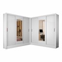 Ver imagem 3 de Closet Casal Duplo Fortaleza 6 Portas com Espelho 12 Prateleiras