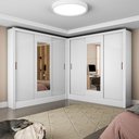 Ver imagem 1 de Closet Casal Duplo Fortaleza 6 Portas com Espelho 12 Prateleiras