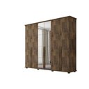 Ver imagem 1 de Roupeiro/armário/guarda Roupas/organizador Estela 6 Portas com Puxadores em Mdf com Espelhos Nas por