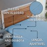 Roupa de Cama Queen Percal 200 Fios 100% Algodão Santista sem Elástico Avulso Hotel Pousada:azul Beb - 6