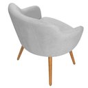 Ver imagem 2 de Poltrona Decorativa Jade Pés Palito Castanho Bouclé Cinza Claro - Nexta Casa
