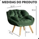 Ver imagem 5 de Kit 2 Poltrona California para Sala Veludo Amamentação Papai