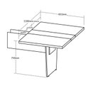 Ver imagem 3 de Mesa Reunião Escritório 12 Lugares com Caixa de Tomada, Tampo Engrossurado 50mm Marrom/Freijó/Branco Artany