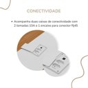 Ver imagem 7 de Mesa Reunião Escritório 12 Lugares com Caixa de Tomada, Tampo Engrossurado 50mm Marrom/Freijó/Branco Artany