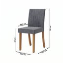 Ver imagem 4 de Conjunto Sala de Jantar Mesa Manu 120cm Tampo MDF e Vidro Canto Reto 4 Cadeiras Lily