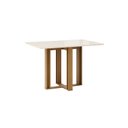 Ver imagem 5 de Conjunto Sala de Jantar Mesa Manu 120cm Tampo MDF e Vidro Canto Reto 4 Cadeiras Lily