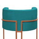 Ver imagem 3 de Kit 2 Poltronas Reforçada Decorativa Sala Nayara Base Ferro Bronze Suede Azul Tifany