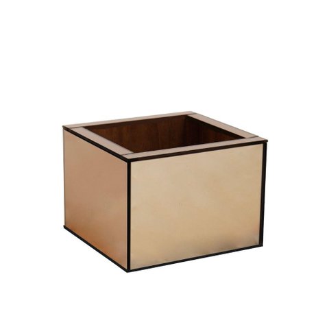 Vaso Mdf Mel Grande Revestido com Vidro para Plantas