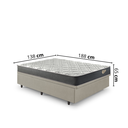 Ver imagem 2 de Cama Box Casal com Baú 138x188 com Colchão Adapto Molas Ensacadas Ecoflex Courino Linho