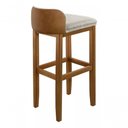 Ver imagem 3 de Kit 4 Un Banqueta Alta Madeira Balcão Restaurante de Luxo Area Lazer Gourmet Churrasco Banco