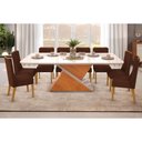Ver imagem 1 de Mesa Cozinha Zafira 200 + 8 Cad Jade Cedro DJ Móveis