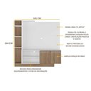 Ver imagem 3 de Estante com Painel TV 55" e 2 portas França Multimóveis BR2473 Argila/Branco