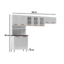 Ver imagem 3 de Cozinha Modulada Telasul Mirage New Mirage Aço 3 Peças 2 Aéreos + 1 Paneleiro Czc40 Branco-
