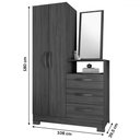 Ver imagem 4 de Cômoda Italy 2 Portas 3 Gavetas Branco New/rosa - Pnr Móveis