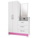 Ver imagem 2 de Cômoda Italy 2 Portas 3 Gavetas Branco New/rosa - Pnr Móveis