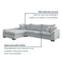 Ver imagem 7 de Sofá de Canto 6 Lugares com Chaise Modulado 280cm com Base em Madeira Maciça Dominique Yescasa