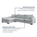 Ver imagem 7 de Sofá de Canto 6 Lugares com Chaise Modulado 280cm com Base em Madeira Maciça Dominique Yescasa