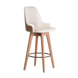Conjunto 2 Banquetas Lary Decorativa Giratória Linha Alta-frente Linho-costas Sintético Marrom - 4