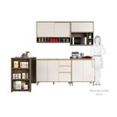 Ver imagem 4 de Armário Cozinha Modulada 7 Peças 120 Mel Pérola Off