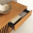 Ver imagem 4 de Rack Ripado 180 Cm Madeira Tv 75 2 Portas Correr Freijo Adamo Idimex