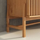 Ver imagem 7 de Rack Ripado 180 Cm Madeira Tv 75 2 Portas Correr Freijo Adamo Idimex