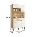 Ver imagem 2 de Cozinha Compacta Magazin 90cm Freijó Off White Nicioli