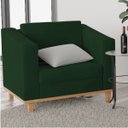 Ver imagem 3 de Kit Sofá 2 Lugares e 2 Poltronas Europa Suede Doce Sonho Móveis - Verde
