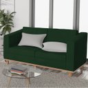 Ver imagem 2 de Kit Sofá 2 Lugares e 2 Poltronas Europa Suede Doce Sonho Móveis - Verde