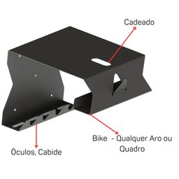 Suporte de Bicicleta e Acessórios para Parede Bike Mtb Speed - 3