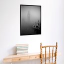 Ver imagem 2 de Quadro Decorativo Tower Bridge Neblina Londres - 70x50cm:moldura Preta