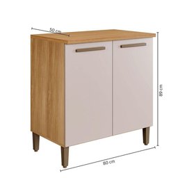 Balcão Ouro Master Tampo Mdf Arte Móveis Cinamomo/ Off White - 3
