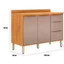 Ver imagem 3 de Balcão de Pia com Tampo 120 cm 2 Portas Valena Cinamon/Nude