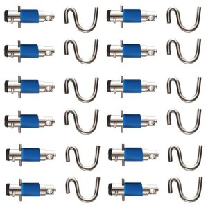 Armador Gancho De Rede Marix Tipo Batom Inox (12Un)