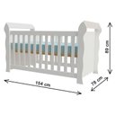 Ver imagem 3 de Quarto de Bebê 3 Portas com Gaveteiro Ternura Baby e Berço Lara Branco Brilho com Colchão Gazin - In