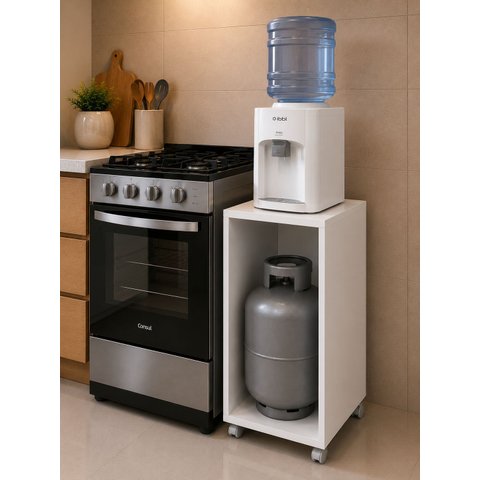 Suporte para Botijão de Gás com Rodizios Compacto