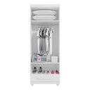 Ver imagem 3 de Guarda Roupa Pequeno 85cm Solteiro 2 Portas Dubai RV Móveis Branco