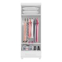Ver imagem 2 de Guarda Roupa Pequeno 85cm Solteiro 2 Portas Dubai RV Móveis Branco
