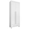 Guarda Roupa Pequeno 85cm Solteiro 2 Portas Dubai RV Móveis Branco - 1