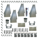 Ver imagem 1 de Kit Calha Telhado Cocho Divisa Platibanda 7 Mts Galvanizada Galvocalhas Calha Galvanizada Saída Redo