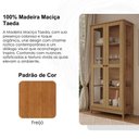 Ver imagem 2 de Cristaleira 1963 2 Portas Madeira Maciça Taeda Amadeirado com Vidro Milani Movelaria