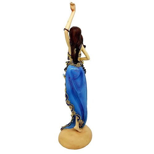 Bailarina dançarina do ventre odalisca em resina Azul - 2