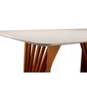 Mesa de Jantar Cannes 08 Lugares 220cm X 105cm Base em Madeira Maciça Tampo com Vidro Off White - 4